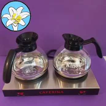 CAFERINA Dual Coffee Warmer Electric Hot Plate 176W Kitchen Appliances Keep Warm  Coffee Decanter Pot Home