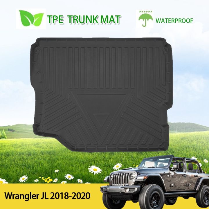 Phía Sau Xe Boot Tấm Lót Hàng Hóa Thảm Lót Sàn Khay Cốp Phù Hợp Cho JEEP  Wrangler JL 4 Cửa 2018-2021 