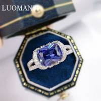 Luomansi 7*9MM Oval Sapphire Silver Ring 100-S925 High Jewelry Wedding tail Party Woman Gift