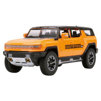 สีดำแมมบา 1：24 จำลอง Hummer พลังงานใหม่ SUV โมเดลรถโลหะผสม ของเล่นเด็กรถกล่องใส่ของขวัญ ~