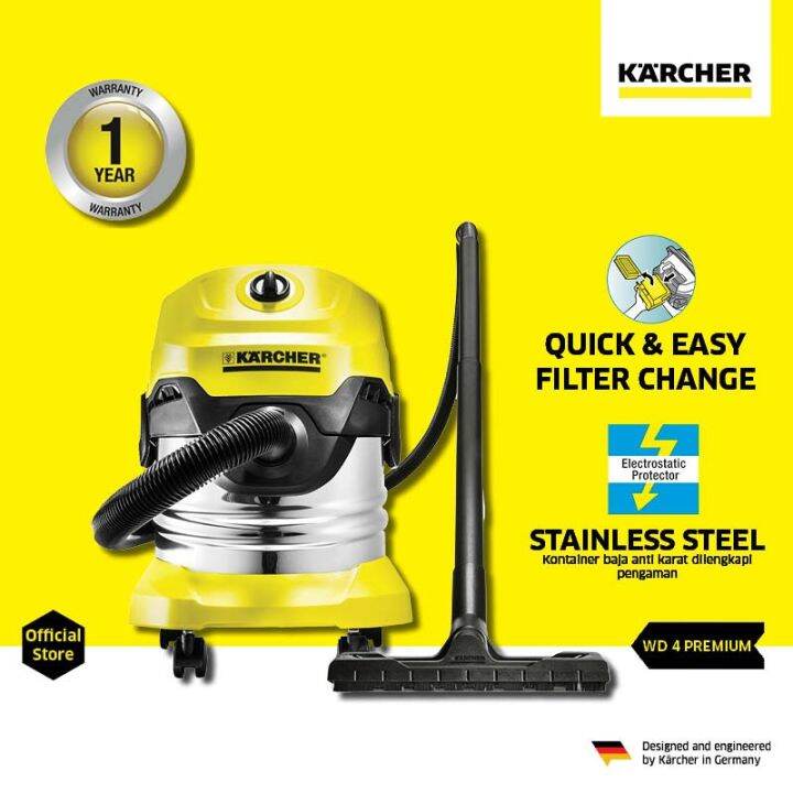 Karcher WD 4 Premium VACUUM CLEANERS WET AND DRY Lazada Indonesia
