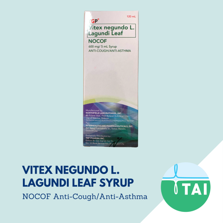 Lagundi Syrup 600mg 60ml or 120ml (NOCOF) relief mild to moderate