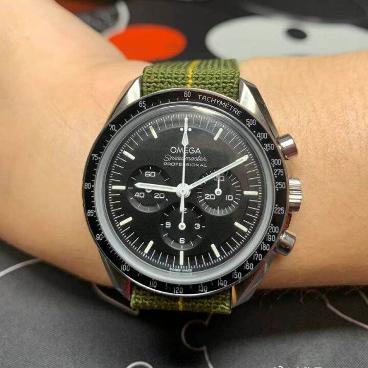 ♈ Parachute Elastic Nylon Strap 20mm for Omega Joint Moonswatch