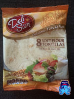 DELI SUN   8 Plain Flour Wraps Original     Size  320g.