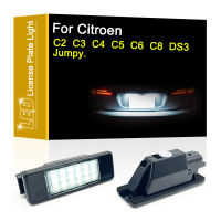 12V LED จำนวนแผ่นโคมไฟสำหรับ Citroen Berlingo C2 C3 C4 C5 C6 DS3 Jumpy สีขาวป้ายทะเบียน Light Assembly