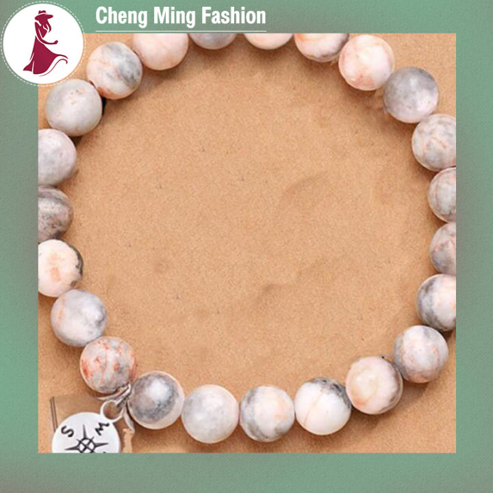 cheng-ming-กำไลสร้อยข้อมือลูกปัดรูปหัวใจหลากสีสำหรับเป็นของขวัญสำหรับผู้หญิงและผู้ชาย