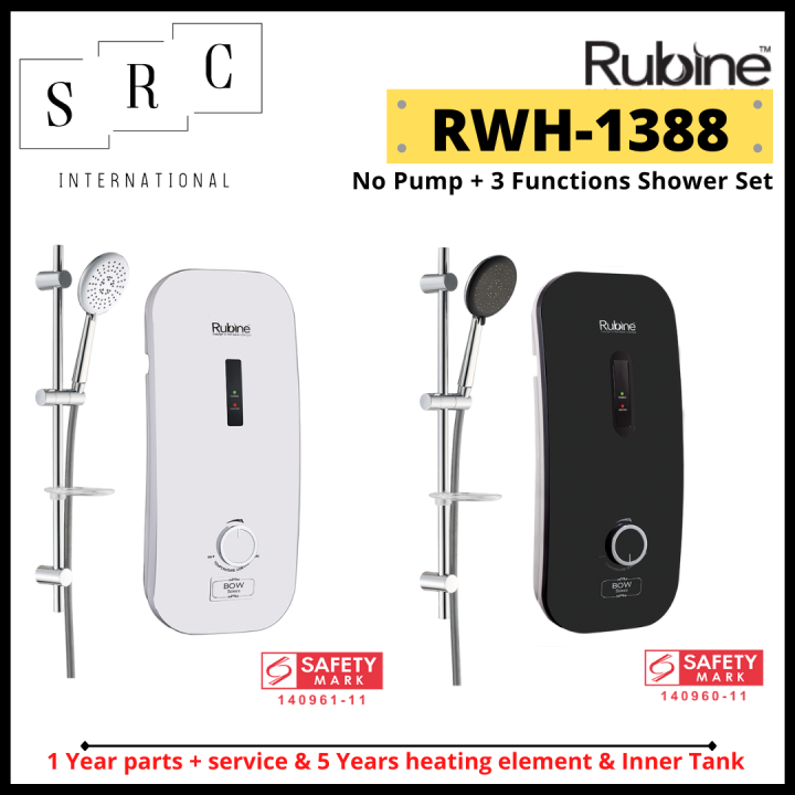 Rubine RWH-1388 Instant Water Heater with No Pump and 3 Functions Shower  Set | Lazada Singapore