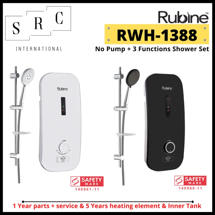 Rubine RWH-1388 Instant Water Heater with No Pump and 3 Functions Shower  Set | Lazada Singapore