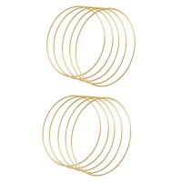 10 Pack 14 Inch Large Metal Floral Hoop Wreath Macrame Gold Hoop Rings for DIY Wreath Decor