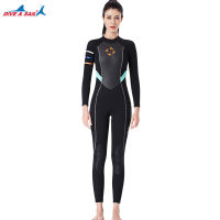 Diving Wetsuit Swimsuit Women Bodysuit Wet Suit Keep Warm Surfing Scuba Snorkeling Spearfishing Suit Dive sail 3mm Neoprene Skin