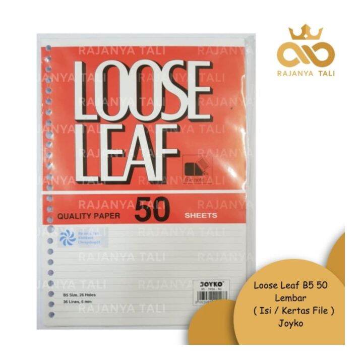 COD Loose Leaf B5 50 Lembar ( Isi / Kertas File ) Joyko | Lazada Indonesia
