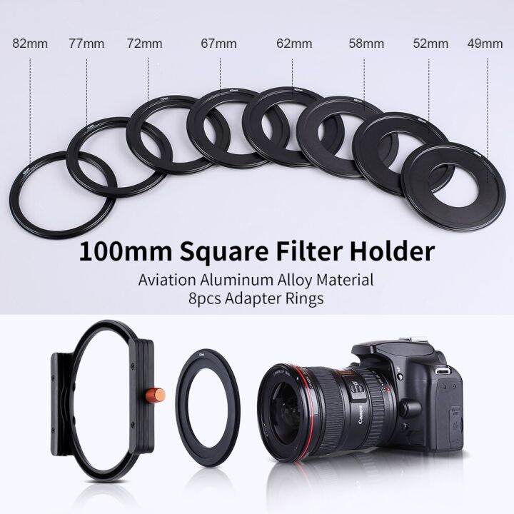 k-amp-f-concept-100mm-square-filter-holder-aluminum-adapter-ring-for-canon-nikon-camera-lens-49mm-52mm-58mm-62mm-67mm-72mm-77mm-82mm