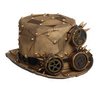 Steampunk Hat Men Vintage Retro Lolita Punk Top Hat Women Gothic Goggles Fedora Halloween Cosplay Hats