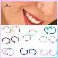 GLASSES580 3/5/10PCS 8mm แฟชั่น คลิปออน มีเสน่ห์ เครื่องประดับร่างกาย ไม่เจาะ ห่วงจมูก แหวนจมูก