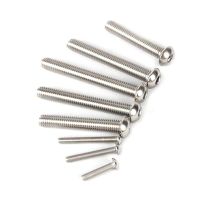 50pcs/Lot 304 Stainless Steel Round Head Mushroom Cap Hex Socket Screws Bolts M2 M3 M4 M5 M6 M8 Nails Screws  Fasteners