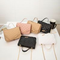 โซ่หนังเทียม DENOM Tas Kosmetik ปักกระเป๋าถือกระเป๋าสะพายกระเป๋าหิ้ว