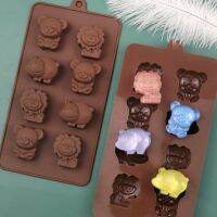 Lion Bear Hippo Shaped Silicone Cake Mold Animal Chocolate Mold Cake Mold Cookie Suitable For Candy Ice Cube Baking Tools