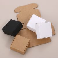 10Pcs/pack Handmade Candy Jewelry Packaging Wrapping Cardboard Small Kraft Paper Packing Square Bottom Gift Boxes Dropshipping