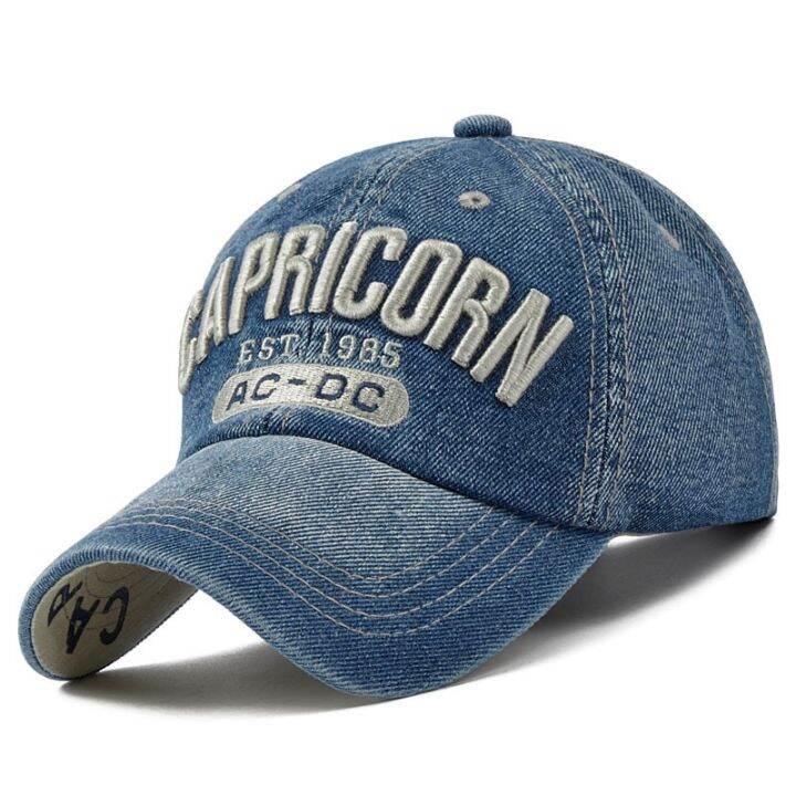 new-brand-capricorn-denim-baseball-cap-men-women-embroidery-letter-jeans-snapback-hat-casquette-summer-sports-cap-gorras