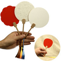 【 Cw】chinese Art Paper Group Fan Handheld Kids Painting Tassels Handmade Fans Birthday Party Decoration Wedding Gifts For Guest