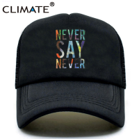 2023 New CLIMATE Cool 3D Stars Letter Trucker Cap Youth Never Say Never Black Caps Cap Summer Hip Hop Mesh Trucker Caps Hat for Men Youth Versatile hat