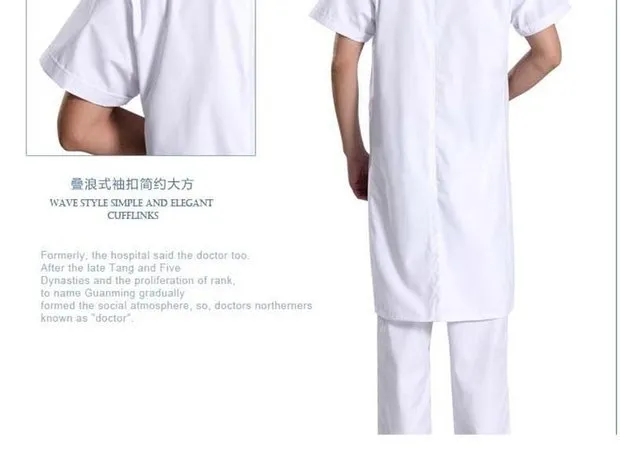 Medical white coats, winter clothes for men and women, doctor's