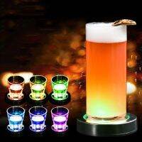 6-1PCS USB Rechargeable Super Bright LED Bottle Coasters Light Glow Drink Cup Mat Lamp for Wdding KTV Party Cocktail Vase Decor