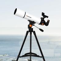 กล้องโทรทรรศน์ดาราศาสตร์ Celestron โครงสร้างออปติคอลการหักเหของแสง80/500 AZ ตัวยึดกล้องดูโอโดไลต์ขาตั้งสแตนเลส