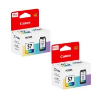 (แพ็คคู่) ตลับหมึกอิงค์เจ๊ท "แม่สี" Canon CL-57