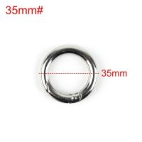 +【‘ COPOZZ  2 Pc Round Push Gate Snap Open Hook Spring Ring Key Carabiner Camping 18-44Mm Climbing Accessories