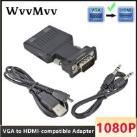 ☽❡ GRWIBEOU 1080P VGA to HDMI-compatible Converter Adapter With Audio For PC Laptop HDTV Projector Video HDMI to VGA Adapter