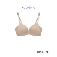 เสื้อชั้นใน เสื้อในผู้หญิง ชุดชั้นในหญิง เสื้อในไร้โครง Sabina เสื้อชั้นใน Seamless Fit รุ่น : S-Sixnature (มีโครง) รหัส SBS4201CD สีเนื้อเข้ม