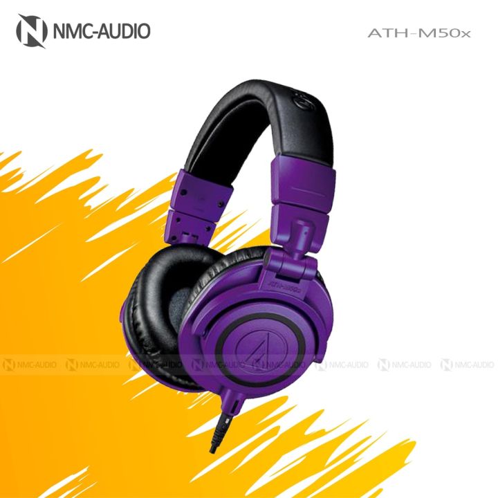 Tai nghe kiểm âm Audio Technica ATH-M50XPB bản giới hạn màu tím, Studio  Monitor Headphones Professional ATH-M50X Limited 