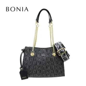Authentic) Bonia - Black Mantra Sling/Shoulder Bag, Women's