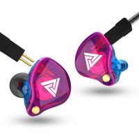 【Undine earphone】หูฟังไฮไฟ VK4 QKZ รุ่นอัพเกรด1DD เบสอินเอียร์สีสันสดใสหูฟังเอียร์บัดตัดเสียงรบกวนหูฟังสปอร์ตสายเคเบิลแบบถอดได้