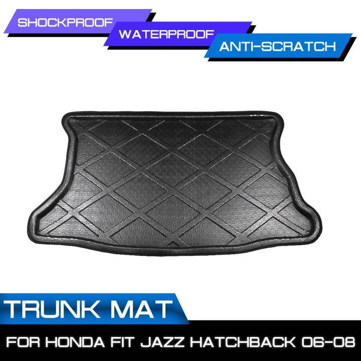 สำหรับ-honda-fit-jazz-hatchback-2006-2007-2008พรมปูพื้นรถยนต์พรมหลัง-trunk-anti-mud-cover