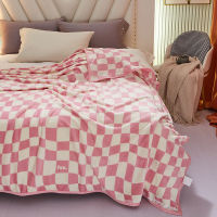 Retro Checkerboard Plaid Lamb Cashmere Blanket Winter Fuzzy Soft Warm Cozy Blankets Thick Shawl Bed Bedspreads 150x200cm