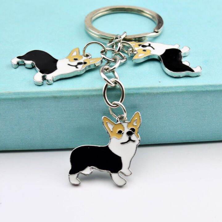 new-cute-welsh-corgi-dog-key-chain-for-women-handbag-pendant-keychain-key-ring-man-car-key-holder-charm-jewelry-i-love-dog-gifts-key-chains