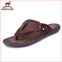 Desert Camel【Free Shipping】2020 รองเท้าแตะสำหรับผู้ชาย ผู้ชายรองเท้าแตะหนังรองเท้าแตะสำหรับผู้ชายขนาดบวก 38-46 รองเท้าแตะลำลองสำหรับผู้ชายกันน้ำ,สวมทน,ลื่นผู้ชายรองเท้าฤดูร้อน