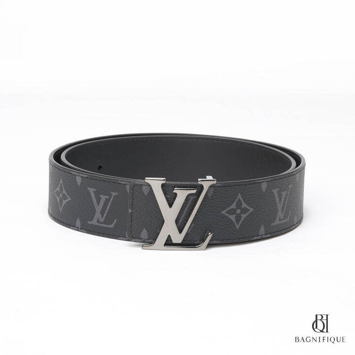 NEW LOUIS VUITTON BELT 100 BLACK MONOGRAM ECLIPSE CANVAS BHW Lazada.co.th