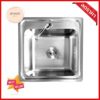 ซิงค์ฝัง 1 หลุม TECNOPLUS 505021 สเตนเลสBUILT-IN SINK TECNOPLUS 505021 1B STAINLESS STEEL **สินค้าแนะนำ**