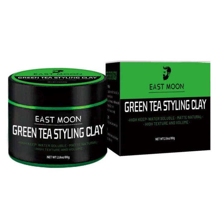 Clay Pomade Moisturizing Green Tea Hairstyle Clay Hair Balm Matte