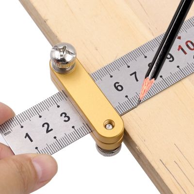 【CW】 Ruler Positioning Block Scriber Marking Gauge for Locator Carpentry Measuring Woodworking Tools