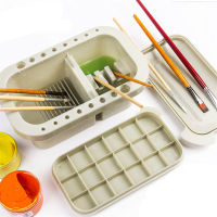 1set Brush Washing Bucket Multifunction Pen Barrel Brush Washer with Art Palette Brush Holder Art Supplies Brush Washing Tool