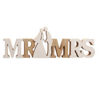 Sturdy Durable Gift Party Home Mr Mrs Easy Use Tabletop Wedding Ornament Display Stand Practical Anniversary Wooden Letters Sign