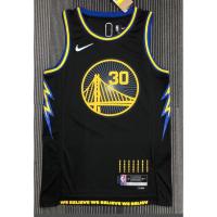 【Hot pressed】2022 New 3 styles NBA jersey Golden State Warriors 30 Curry black city edition 75th basketball jersey