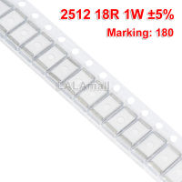 50pcs SMD Chip Resistor 2512 18R 5% 1W 18ohm Fixed Resistance Marking 180