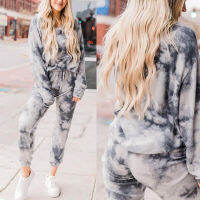 J1Tracksuit Women Clothes Two Piece Set Pants and Dye Lounge Wear Summer Ensemble Femme 2 Pieces Sweat Suits