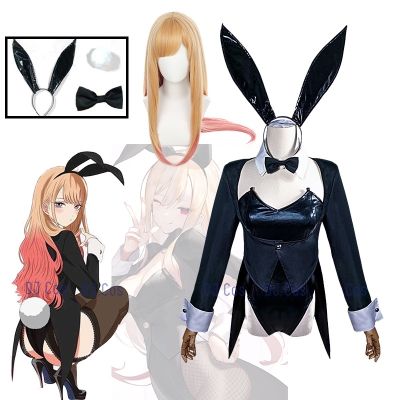 ✧♛ Sakurajima Mai Sexy Cute Bunny Girl Faux Leather Material Rabbit Woman Set Show Cosplay Bunny Costume Wig