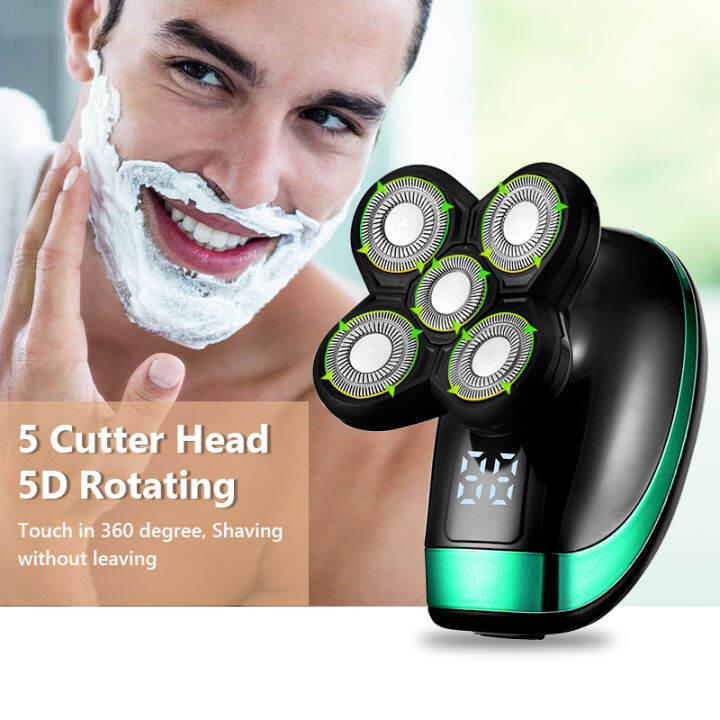 5-in-1-rechargeable-electric-shaver-five-floating-heads-razors-hair-clipper-nose-ear-hair-trimmer-men-facial-cleaning-brush-box